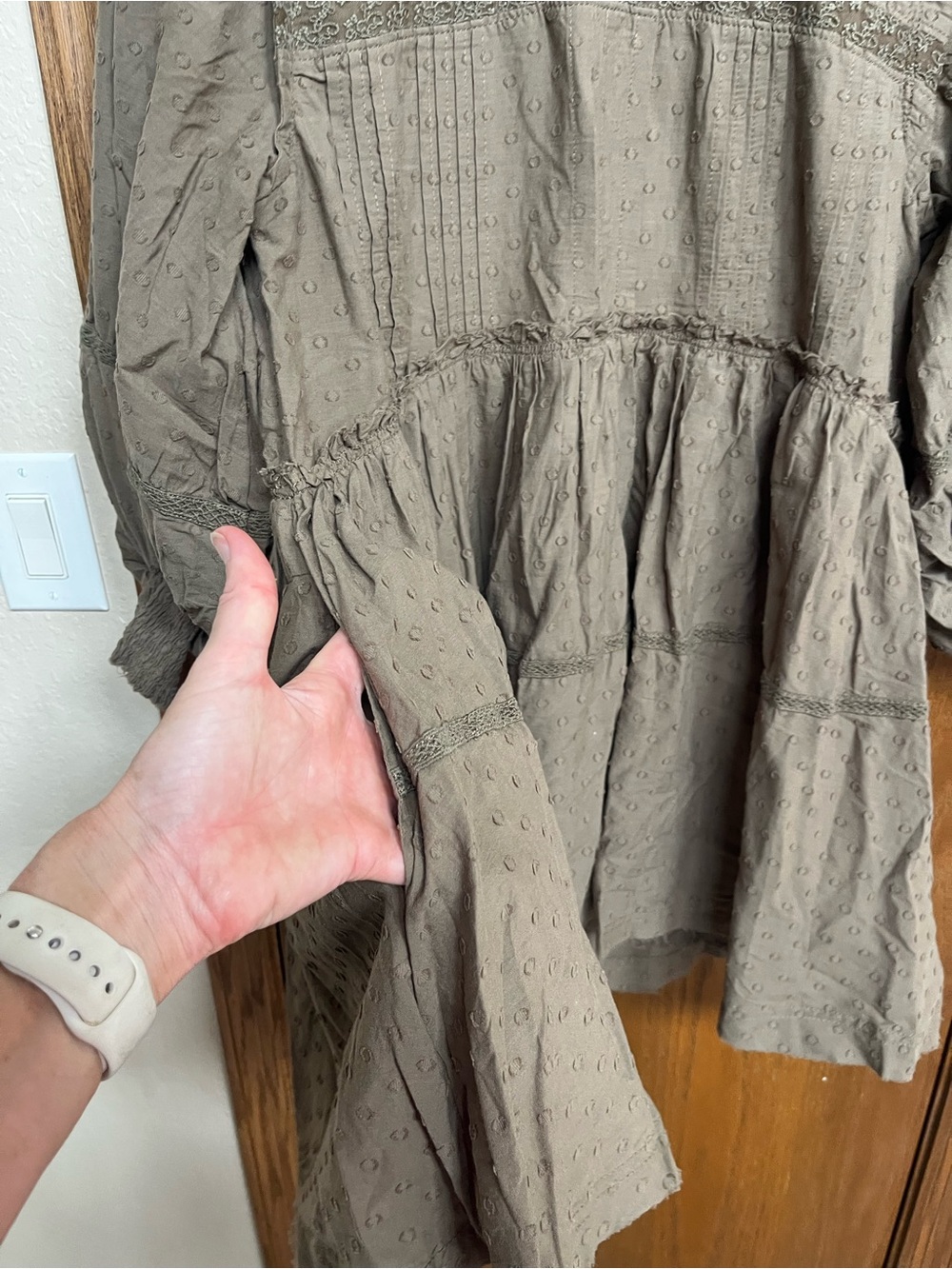 Pilcro anthropologie Olive Green Dress S - Picture 2 of 5